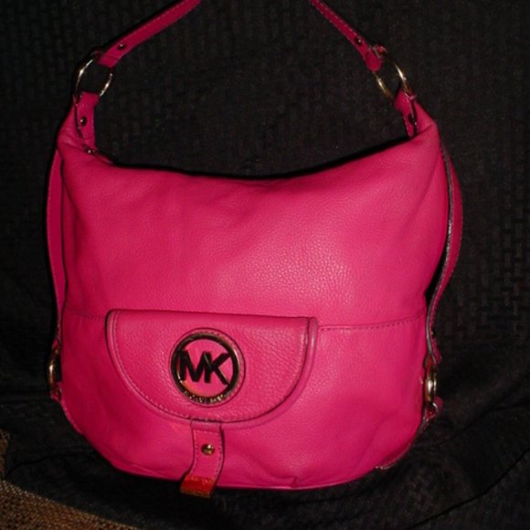 MICHEAL KORS Pink & Gold Hobo Shoulder Bag - Picture 1 of 12